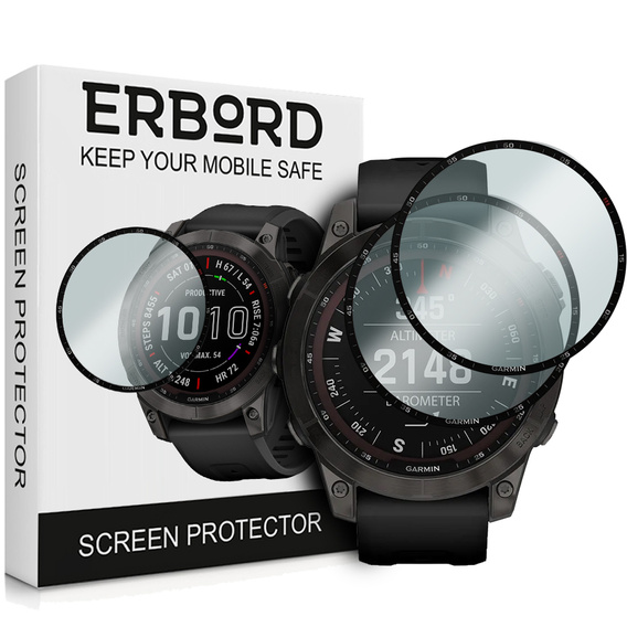 2x ERBORD Hybrid Glass for Garmin Fenix 7