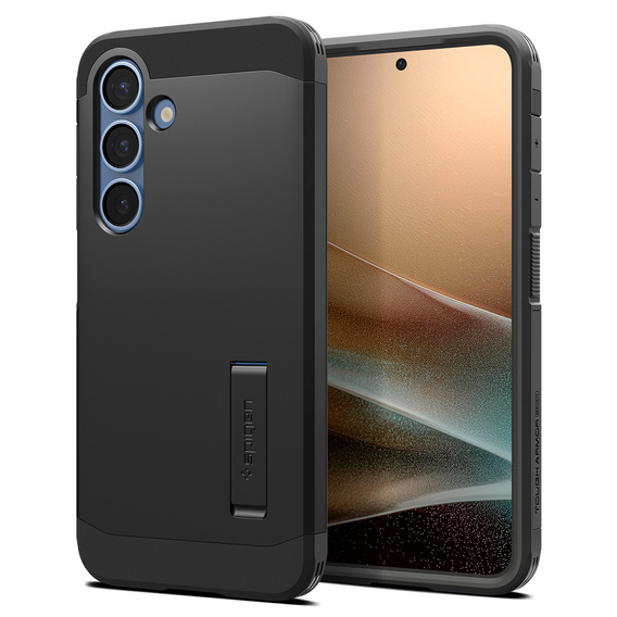 Spigen case for Samsung Galaxy S25+ Plus, Tough Armor Mag MagSafe, black + 9H Tempered Glass