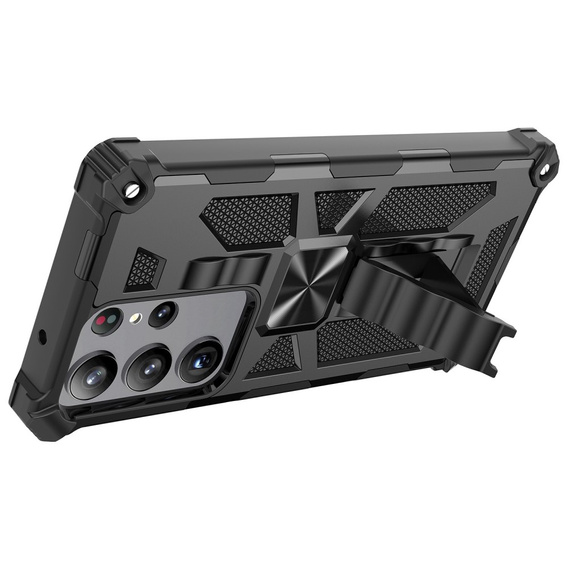 Case for Samsung Galaxy S23 Ultra, Armor Kickstand, black