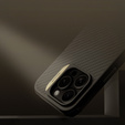 Nillkin Armored Case for iPhone 16 Pro Max, Carbon Fiber, for Magsafe, gold