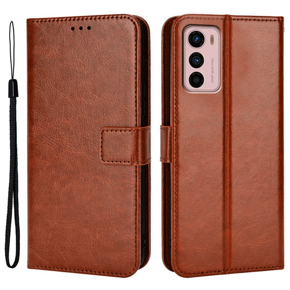 Flip case for Motorola Moto G42 4G, Crazy Horse Wallet, brown