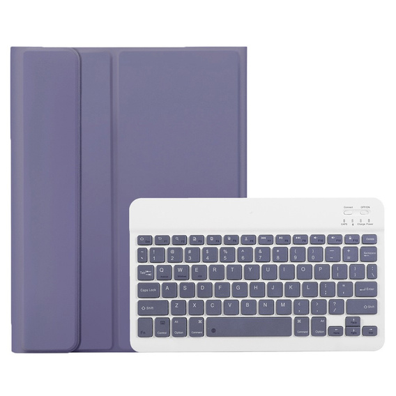 Case + keyboard Apple iPad Air 11" 6 gen. 2024, Leather Pen Slot, purple