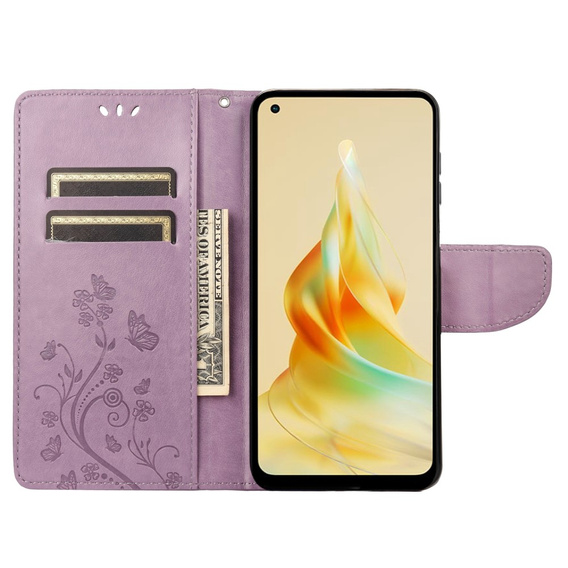 Flip case for Oppo Reno8 T 4G, Mandala Flower, purple
