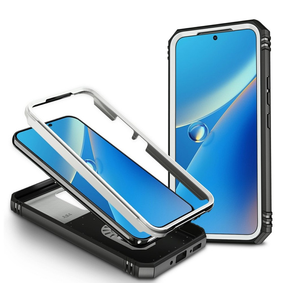 Case for Samsung Galaxy A54 5G, CamShield Slide, white / black