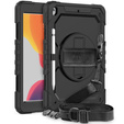 Armored Case for iPad 10.2" 2021/2020/2019 (9/8/7 gen.), protective 360 with stylus slot, black