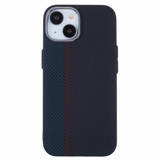 MagSafe's iPhone 15 Case, Carbon Fiber, black / blue