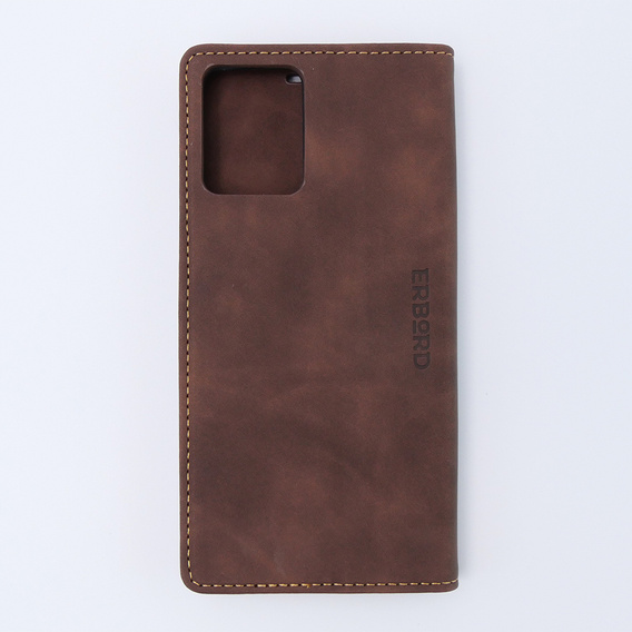 Case for Motorola Moto G53, ERBORD Vintage, wallet with flap, coffee