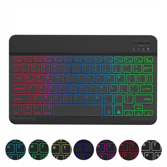 Case + keyboard Apple iPad Pro 11" 5 gen. 2024, Leather Pen Slot TouchPad, black