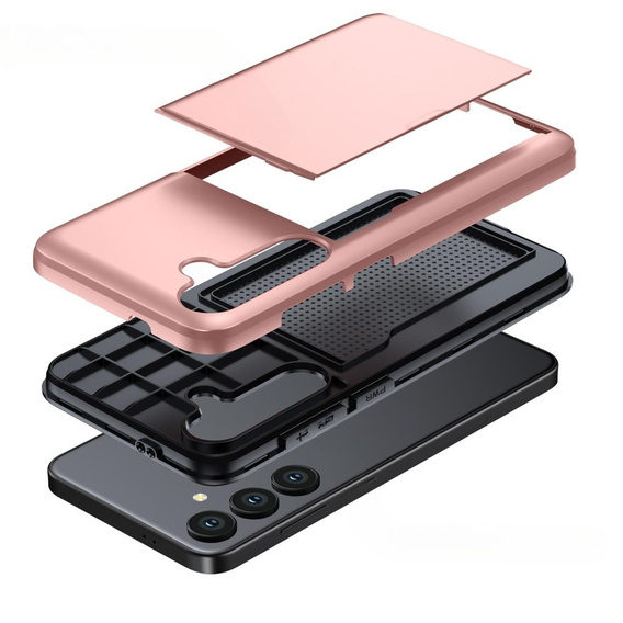 Case for Samsung Galaxy A56 5G, Sliding Card Holder, pink