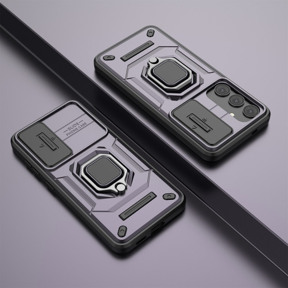 Case for Samsung Galaxy S24, KickStand Camera Lens, purple