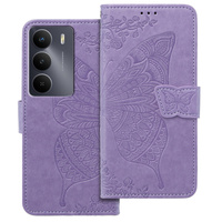 Flip case for Realme 14X / Realme C75, Butterfly, purple
