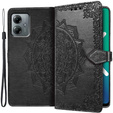 Flip case for Motorola Moto G14, Mandala, black