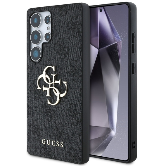 GUESS Case for Samsung Galaxy S25 Ultra, 4G Big Metal Logo, black