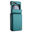 CASEME flip case for Samsung Galaxy Z Flip5 5G, Litchi Wallet, green
