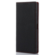 Flip case for Sony Xperia 10 V, Litchi Skin Grain, black