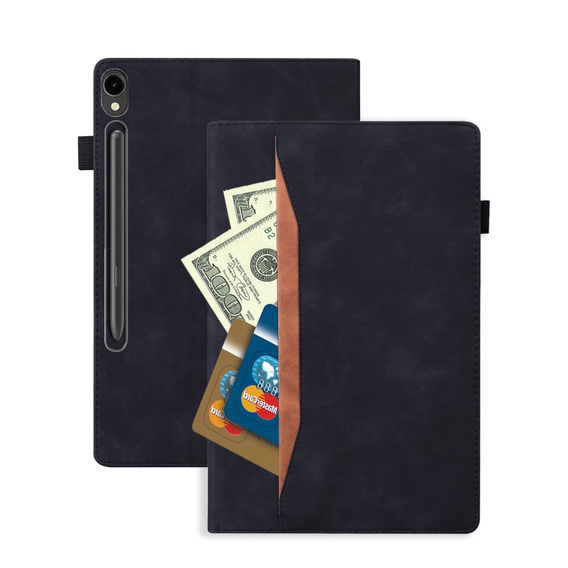 Case for Samsung Galaxy Tab S10 FE+ Plus, Classic, with space for stylus, black
