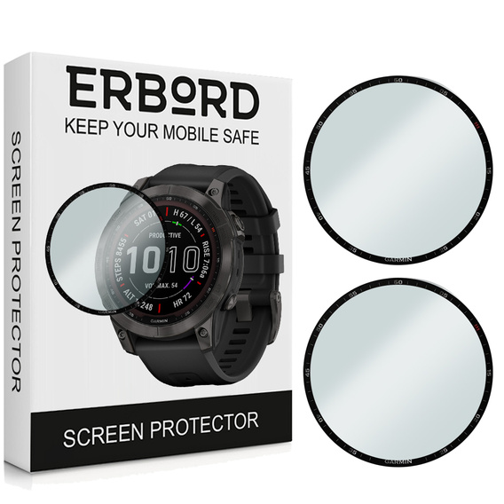 2x ERBORD Hybrid Glass for Garmin Fenix 7