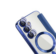 Flip case for Samsung Galaxy S25 FE, RFID Wallet MagSafe CamShield, dark blue