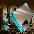 Case for Samsung Galaxy A17 5G, Magnetic Dual Glass, transparent with blue sides