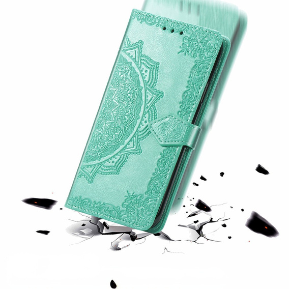 Flip case for Samsung Galaxy M15 5G, Mandala, green