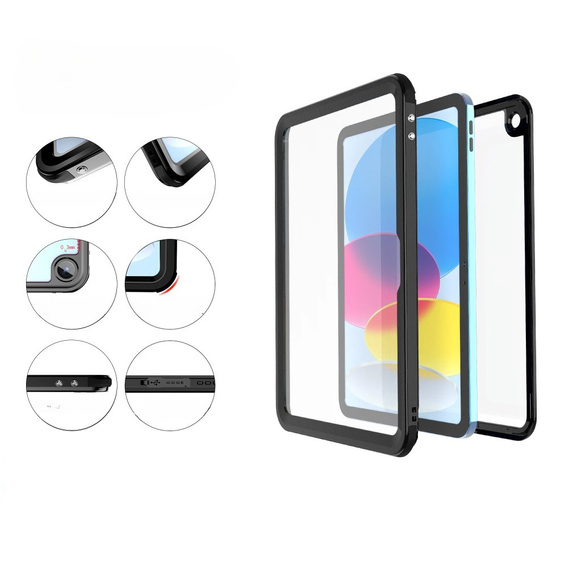 IP68 Waterproof Case for iPad 10.9" 2022 (10 gen.), black