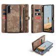 CASEME case for Samsung Galaxy A56 5G, Retro Leather Wallet, with strap, brown