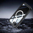 Case for iPhone 16E, Shockproof, with glass, for MagSafe, black