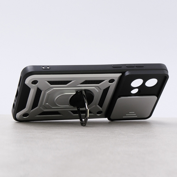 Case for Motorola Moto G84 5G, CamShield Slide, silver