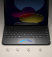 Keyboard case for iPad 11" 2025 A16 (11 gen.) / iPad 10.9" 2022 (10 gen.), Dexnor Magnetic Keyboard Touchpad, black