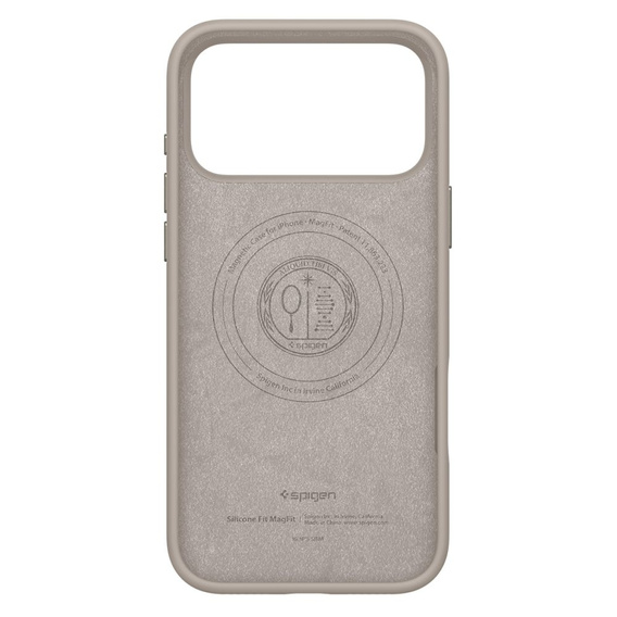 Spigen case for iPhone 17 Pro Max, Silicone Fit MagSafe, Stone