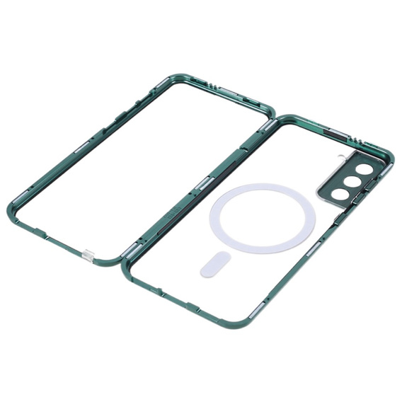 Magnetic Dual Glass MagSafe case for Samsung Galaxy S21+ Plus, green