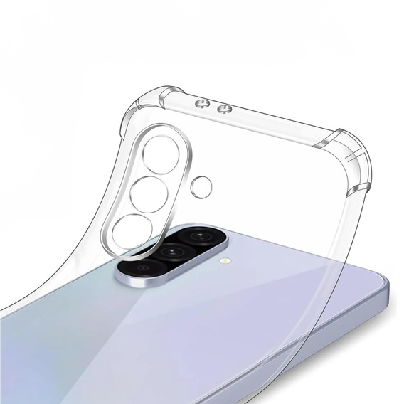 Case for Samsung Galaxy A36, Erbord Dropproof, transparent + Glass