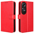 Flip case for Oppo A60, Crazy Horse Wallet, red