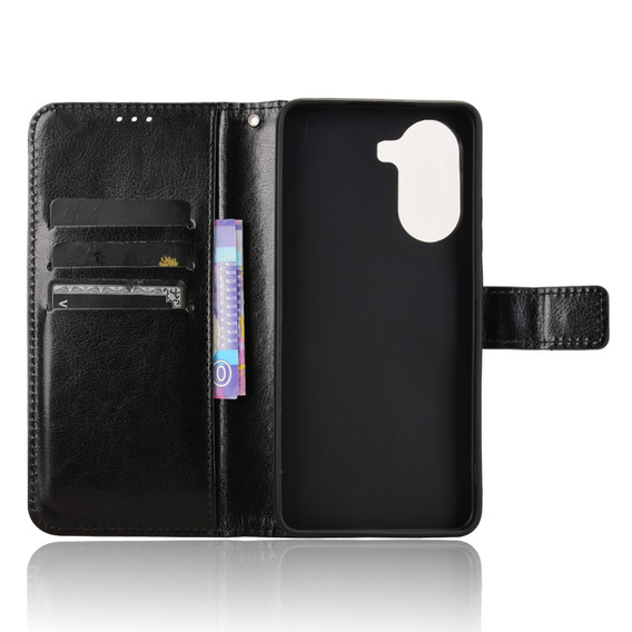 Flip case for Xiaomi Poco X7 Pro 5G, Crazy Horse Wallet, black