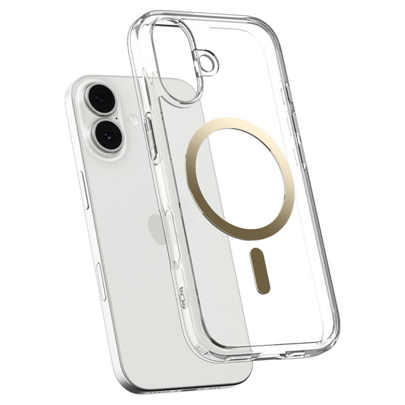 Spigen Case for iPhone 17, Ultra Hybrid MagSafe, Clear/Gold