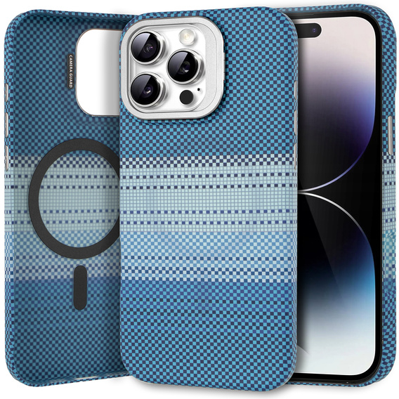 Case for iPhone 14 Pro, Frame Kickstand, for MagSafe, Moon Blue