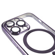 Case for iPhone 14 Pro, Electro MagSafe, purple + Screen Glass