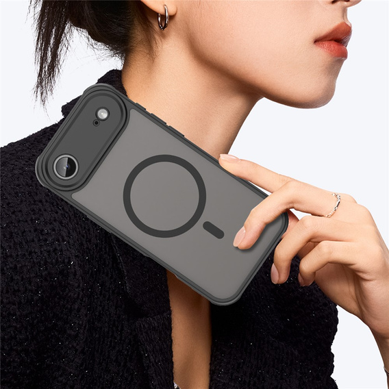 Matt Case for iPhone Air, for MagSafe, with camera protection, matt black