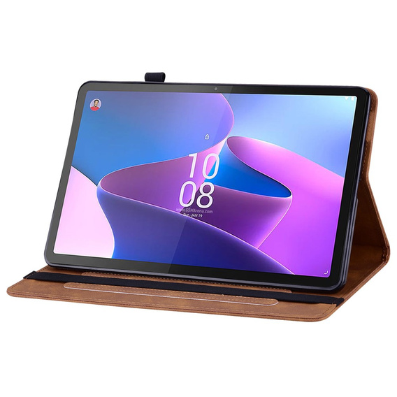 Case for Lenovo Tab P11 Pro Gen 2, Wallet Pen Slot, brown