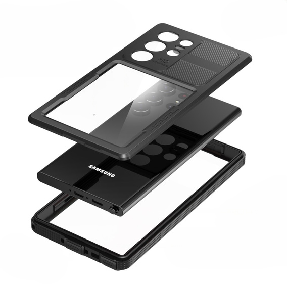 IP68 Waterproof Case for Samsung Galaxy S23 Ultra, black