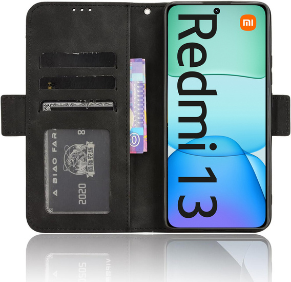 Flip case for Xiaomi Redmi 13, Card Slot, black