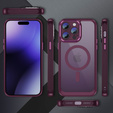 Case for iPhone 14 Pro, ERBORD Impact Guard, MagSafe, maroon