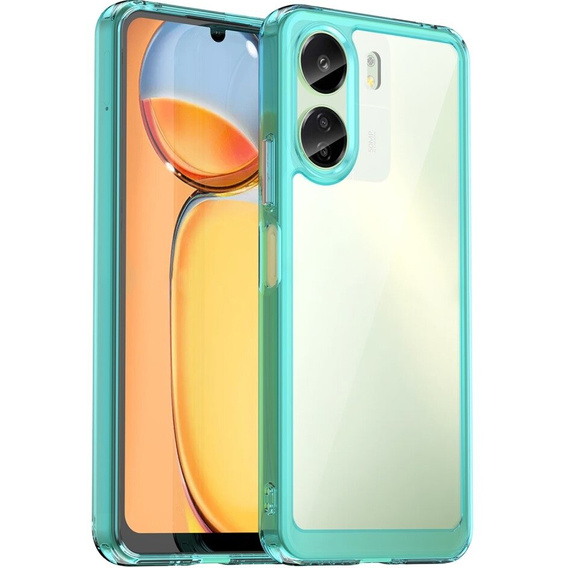Case for Xiaomi Redmi 13C / Poco C65, Fusion Hybrid, transparent / blue