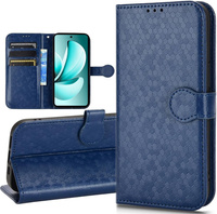 Flip case for Realme C71, Wallet Rhombus, blue