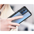 Case for Motorola Moto G14, Fusion Hybrid, transparent / black