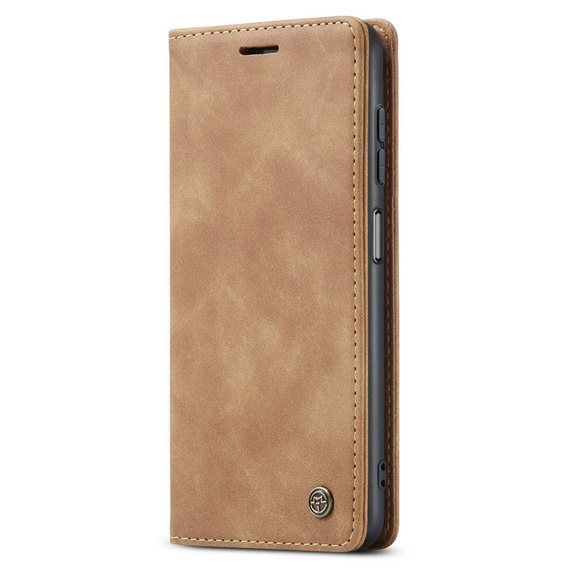 CASEME case for Samsung Galaxy M33 5G, Leather Wallet Case, brown