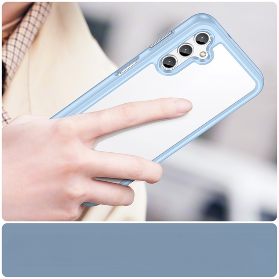 Case for Samsung Galaxy A14 4G/5G, Fusion Hybrid, transparent / blue