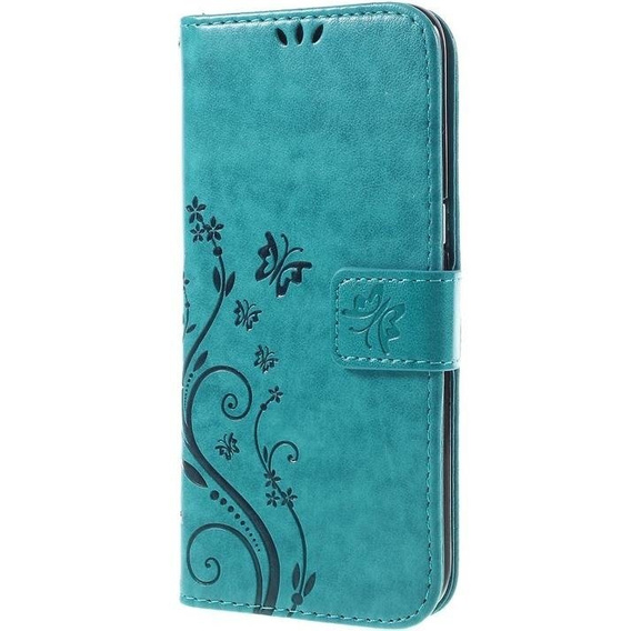 Flip case for Samsung Galaxy S7 Edge, Butterfly, blue