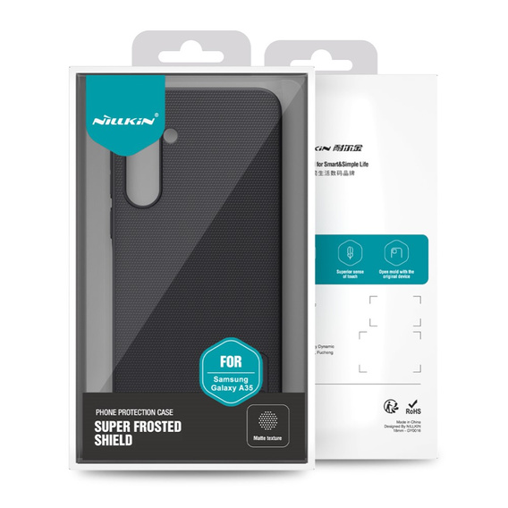 NILLKIN Case for Samsung Galaxy A35 5G, Super Frosted Shield Case, black
