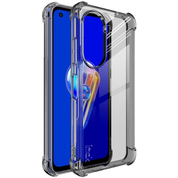 IMAK case for Asus Zenfone 9 5G / 10 5G, Dropproof, transparent / black